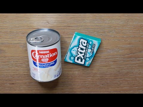 Carnation Milk Can Tapping ASMR Chewing Gum