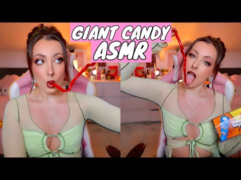 ASMR MOUTH SOUNDS GIANT CANDY EATING SOUNDS