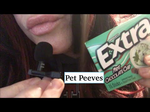 ASMR Gum Chewing Whispered Ramble | Pet Peeves | Tingly Mini Mic