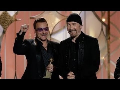 Golden Globe Awards U2  Emotional Acceptance Speech 2014 Made Me Cry !