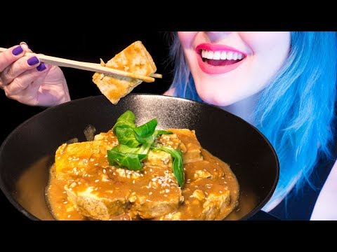 ASMR: Spicy Peanut Butter Tofu with Sriracha | Wok Dish ~ Relaxing Eating Sounds [No Talking|V] 😻