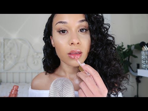 ASMR Lipgloss Application | Delicate Mouth Sounds,Closeup Kisses & Tingly Triggers (Eargasmic)