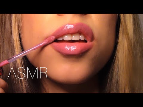 ASMR Lipgloss Application | Mouth Sounds, Plumping, Close Up