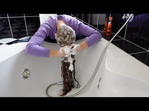 ASMR Hair Wash | Long Hair Washing for Tingles (Shampooing, No Talking, Real Person)