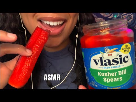 ASMR | Kool-Aid Pickles 🥒💦 Crunchy Eating Sounds