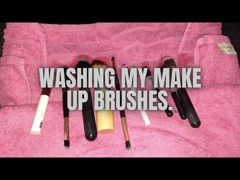 ASMR |✨Cleaning Makeup Brushes 🖌️ | Water ASMR 💦| Relaxing Sounds (Kitchen Noises) ✨