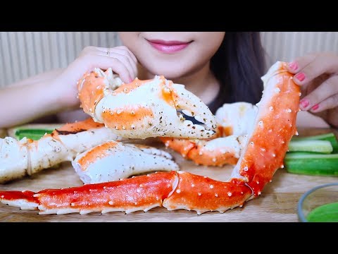 ASMR King Crab Legs (Satisfying chewy Eating Sounds) | LINH-ASMR