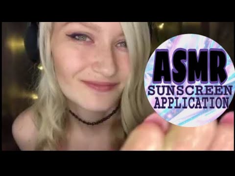 ASMR - sunscreen application | sunburn treatment (big sis roleplay)