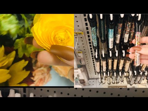 ASMR! In Craft Store! PUBLIC SATISFYING! Crinkles, Scratching, Fabric Sounds and more!!