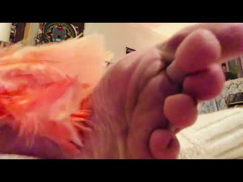 ASMR Bare Feet and Feathers
