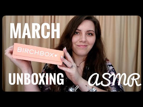 March Birchbox Unboxing ASMR (Cardboard, Plastic, Tapping)