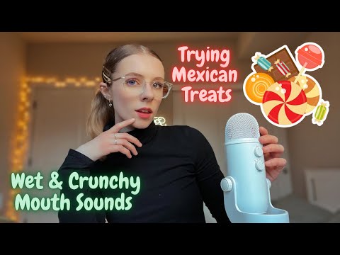 ASMR | FAST AND AGGRESSIVE MOUTH SOUNDS (wet & crunchy) wrapper sounds, hand movements *tingly*