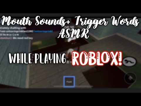 ASMR Mouth Sounds+Trigger Words & Playing ROBLOX PIGGY! MiuLe ASMR