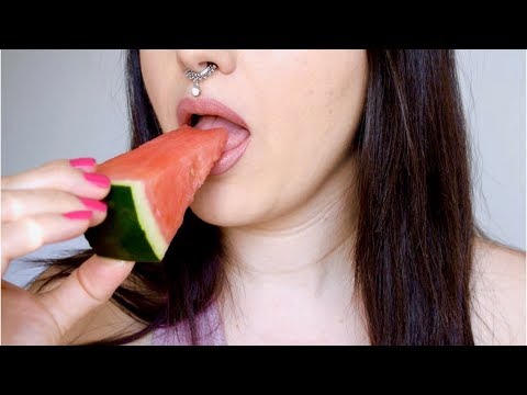 ASMR Very Juicy And Crunchy Watermelon Eating Mouth Sound ( Get Instant Tingles)