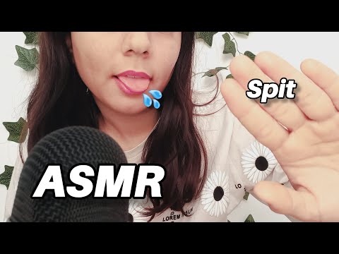 asmr ♡ Spit painting for face , mouth sounds ❤️ fast and aggressive,  no talking ✨️🍒
