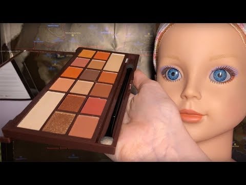 ASMR Makeup Application on Doll Head (Whispered)