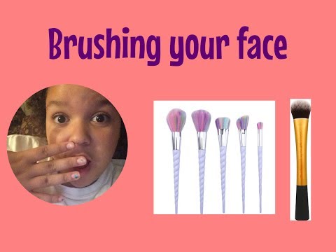ASMR-brushing your face