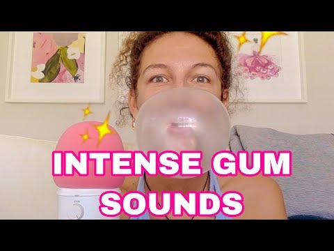 ASMR ~ GUM SOUNDS FOR 30 MIN STRAIGHT (chewing, popping, etc.) (NO talking)!!