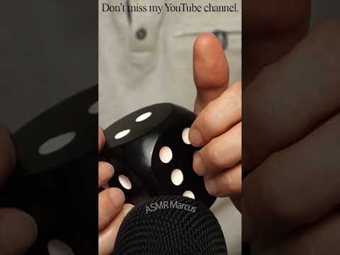ASMR Fingernails Softly Tapping A Wooden Dice #short