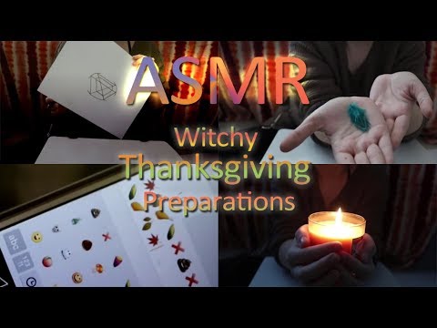 ASMR - Witchy Thanksgiving Preparations - Soft Talking, Drawing, Texting, Candles, and More 🦃
