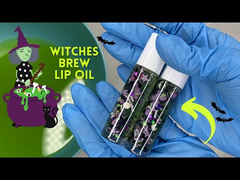 [ASMR] Making Halloween Lip Oil | Witches Brew
