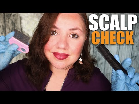 ASMR Inch by Inch Scalp Inspection / scalp Massage and Medical Exam