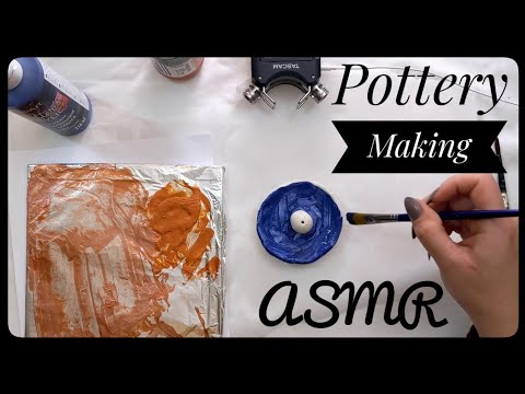 Making Pottery ASMR (Parchment Paper, Sticky Fingers, Rambling)