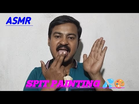 ASMR #spit  Painting On Your Face 💦💦(Personal Attention & Mouth Sounds)