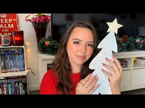 ASMR Christmas Triggers 🎄❤️ | Holiday Home Items | Tapping, Scratching, Tracing, and Whispering 🥰