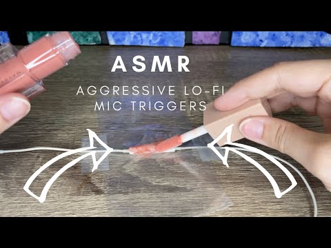 ASMR | AGGRESSIVE LO-FI MIC TRIGGERS (no talking) 🎧