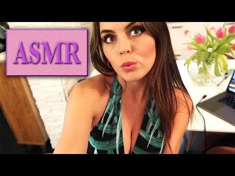 ASMR - Tingly Kissing + Lipgloss Application + Inaudible Whispering