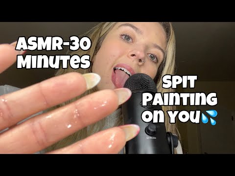 ASMR| 30 Minutes of Spitt Painting On You & other Triggers