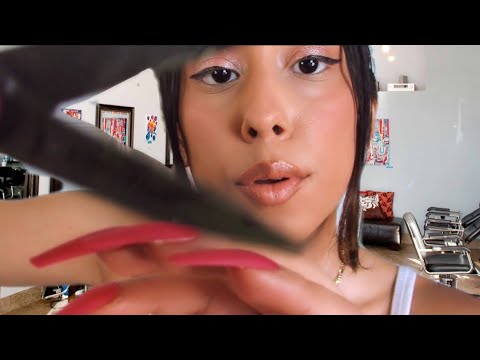 ASMR Sleepy Hair Cut with Conditioner (Real Sounds) Back to School Hairdresser RP