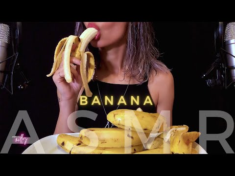 ASMR Mukbang | Banana Rubbing, Tapping, Peeling & Eating Sounds (No Talking)