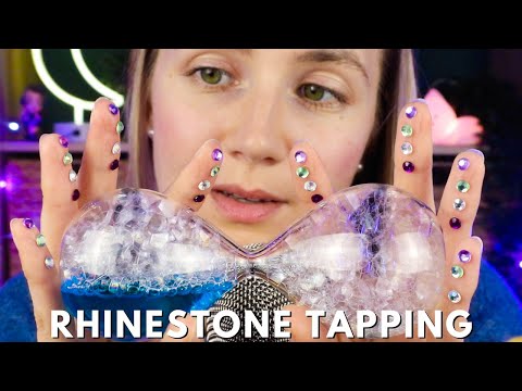 ASMR Fast Tapping & Scratching with Rhinestone Fingers
