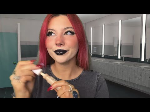 ASMR E-Girl Gets You Ready In The School Bathroom (Roleplay)📚