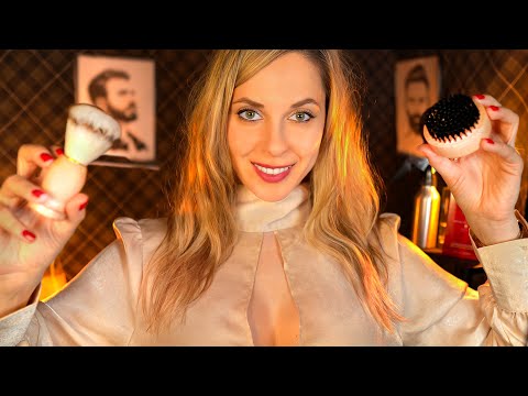 ASMR spa for Men, massage, Shave, Personal Attention for SLEEP, whispered roleplay