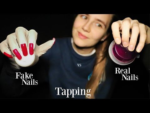 ASMR Fake Nails vs. Natural Nails: Tapping Battle