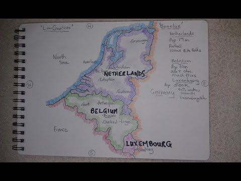 ASMR - Map of Benelux - Australian Accent - Chewing Gum & Describing in a Quiet Whisper