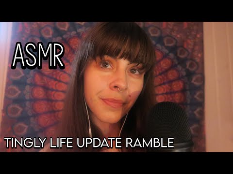 ASMR tingly whispered ramble life update close up pure whispering🤍
