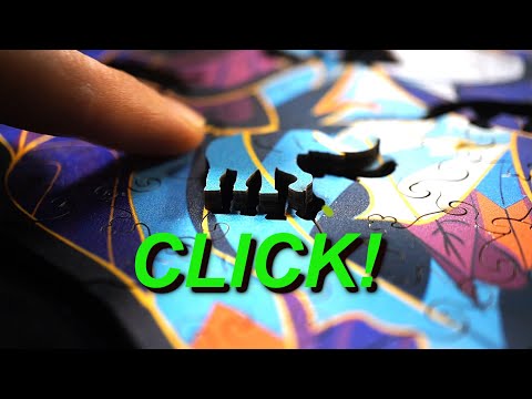 ASMR Wooden pieces falling into place with juicy CLICK! (oddly satisfying)