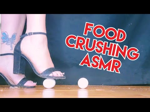 ASMR | STEPPING ON FOOD IN  HEELS | FOOD CRUSHING ASMR 😋 SATISFYING (Ramen, Cereal, EGGS and More)