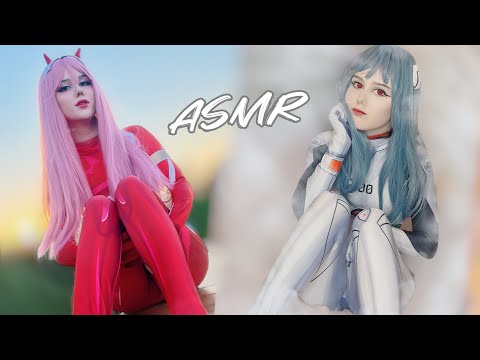 ASMR Zero Two Or Ayanami Rei cosplay? (Scratching fabric)