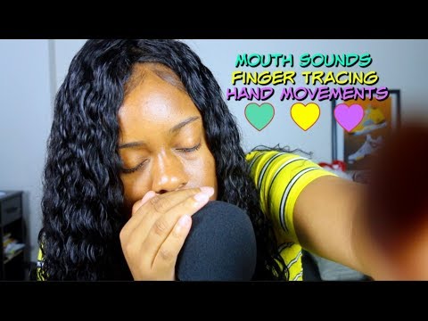 ASMR | Mouth Sounds | Hand Movements & Finger Tracing | (Sk, Pluck..)