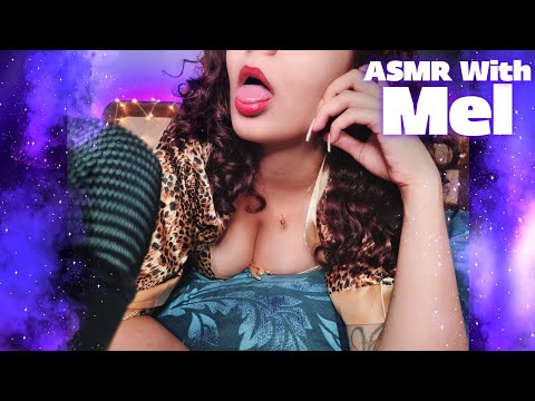 ASMR With Mel | ASMR Mouth Sounds Breathing & Tongue fluttering Kissing & Eating your ears