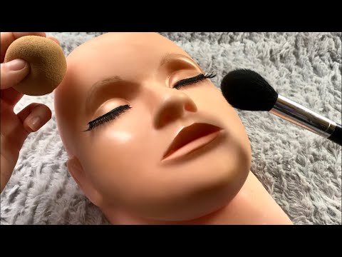 ASMR Makeup On Doll Head (Full Face)