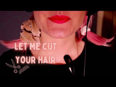 ASMR Hairdresser Roleplay (hair brushing and cutting sounds)