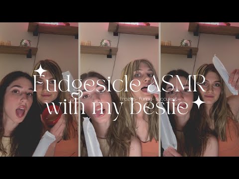 ASMR Fudgesicle, whipped cream, AND sweetened condensed milk!! Feat. A very special guest