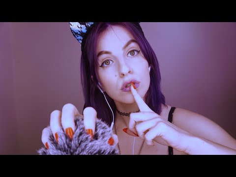 ASMR Simulated Scalp Massage with Long Nails And Fluffy Mic 😻
