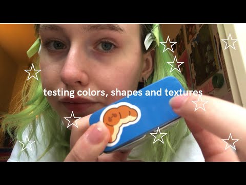 lofi asmr! [subtitled] testing colors, shapes and textures!